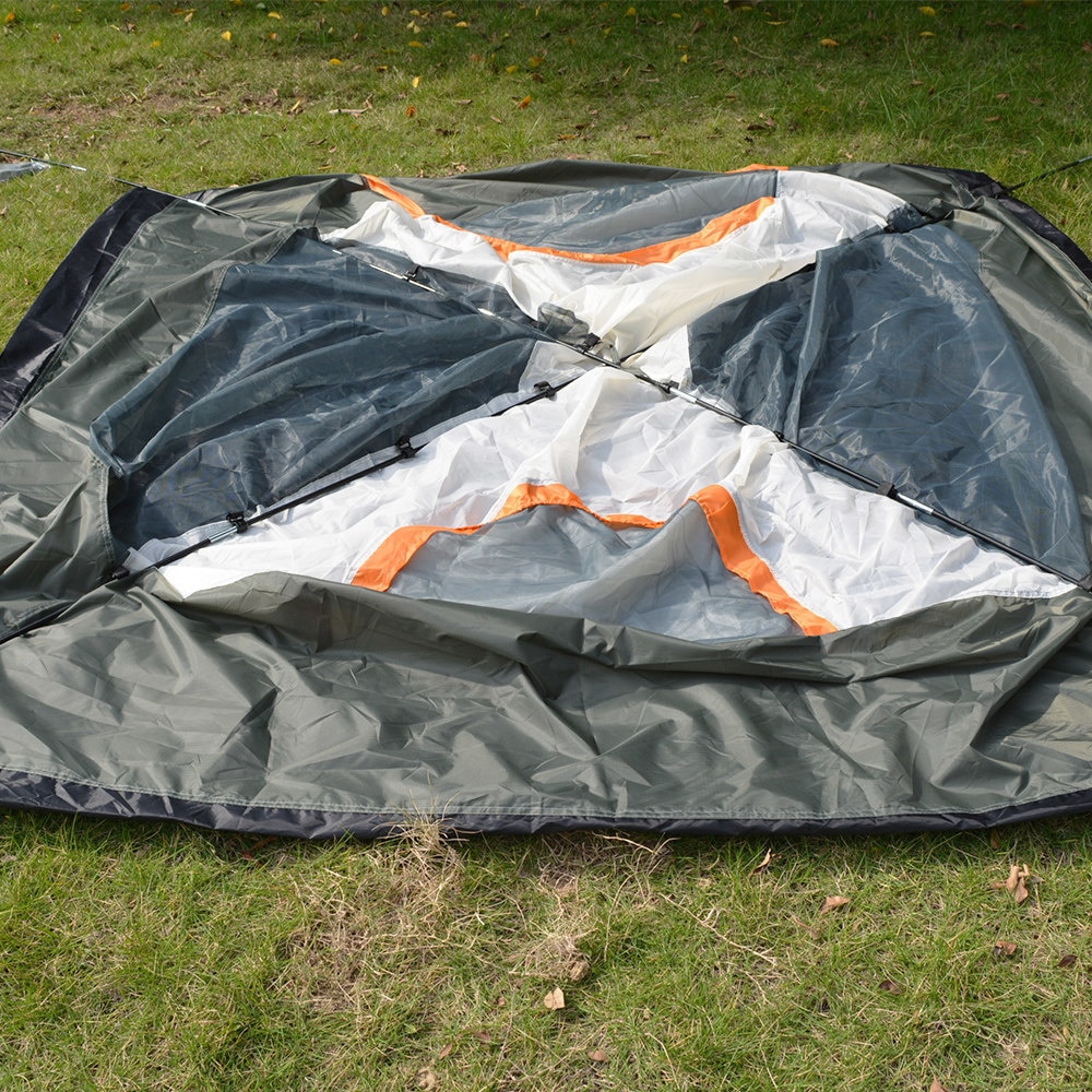 Cheap Goat Tents XC USHIO Upgraded 3 4 Person Camping Tent Separated Dual Layer Family Travel Outdoor Tent Seam Glued High Waterproof 2*2*1.3M Tents 